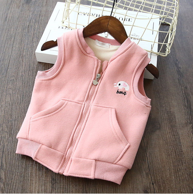 Quần áo trẻ em cộng với nhung mùa đông quần áo trẻ em mới vest cotton dày ấm áp bé trai và bé gái vest phiên bản Hàn Quốc quần áo trẻ em giá rẻ