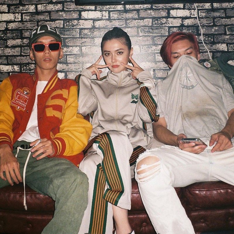 Japanese trend Needles joint name butterfly embroidered zipper jacket striped webbing sports jacket men's FOG Tide brand