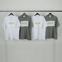FOG Season 6th Main Line 6th High Street Street Tide Fashion Mens FEAR OF GOD loose T-shirt patch short sleeves