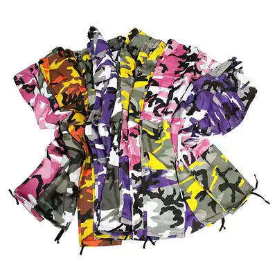 STREETMAFIA original Chinese hip hop camouflage adjustable military style color matching mosaic camouflage trousers