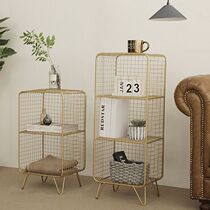 Nordic Bedrooms Creative Storage Cabinets Iron Art Multilayer Shelve Living Room Bookcase Lockers Home Decorated Bed Head Cabinet