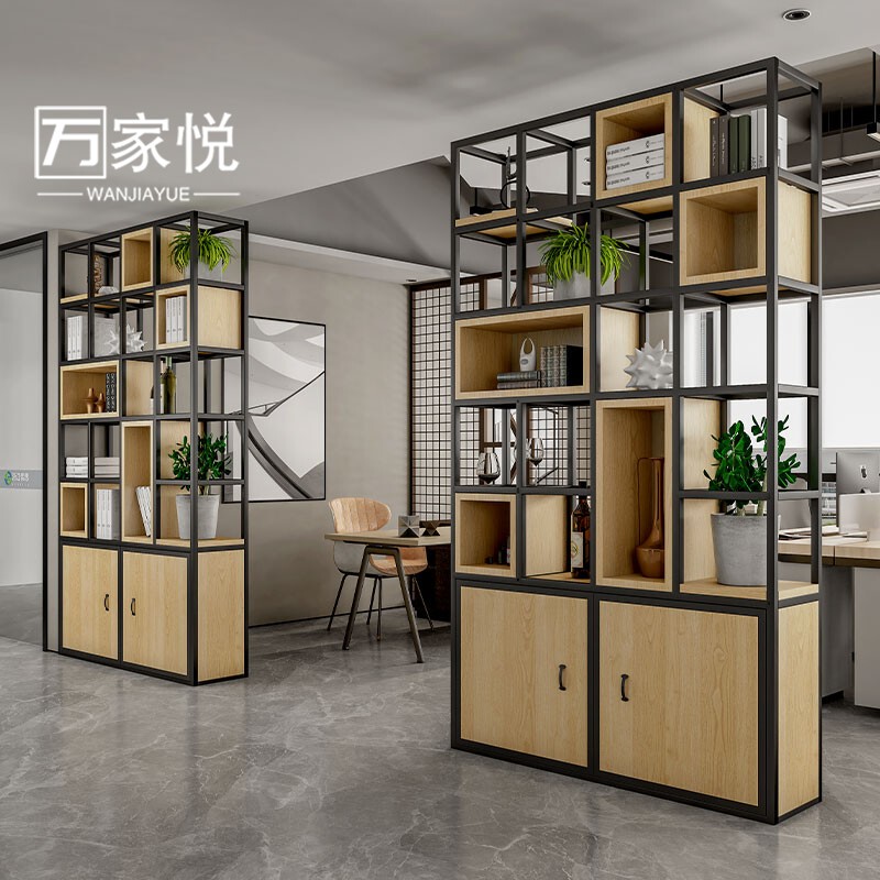 Industrial Style American Iron Art Full Wall Partition Floor-To-Ceiling Storage Rack Partition Bookshelf Loft Office Storage Locker Industrial Style American Iron Art Full Wall Partition Floor-To-Ceiling Storage Rack Partition Bookshelf Loft Office Storage Locker