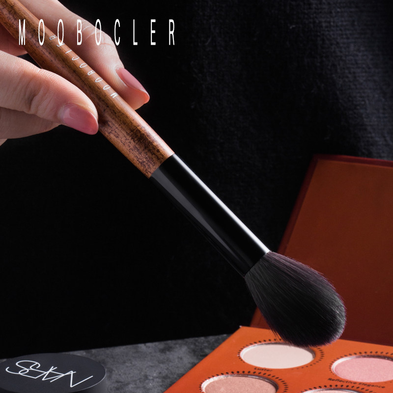 Flame high light brush pure wool long rod professional makeup brush forehead T area eye peripheral C area chin high light special brush
