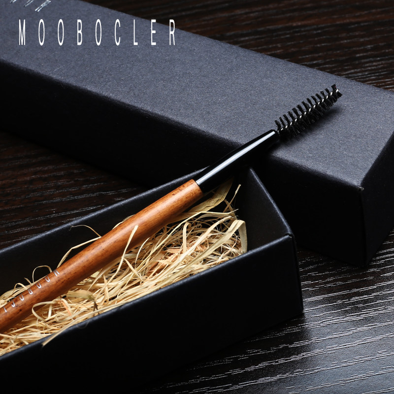 Moobcocler Mush Eyelash Brushed Eyebrow Brush With Spiral Eyelash Comb Hard Nylon Hair Makeup Brush Color Makeup Brush
