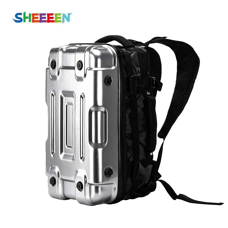 Sheeeen Mecha-Style Backpack Cyberpunk-Style Motorcycle Helmet Bag Hard-Shell Backpack Luggage-Style Backpack Sheeeen Mecha-Style Backpack Cyberpunk-Style Motorcycle Helmet Bag Hard-Shell Backpack Luggage-Style Backpack