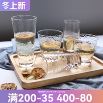 Sherry Japanese creative hammer eye clear glass household drinking hot water cup set tea cup Milk Cup
