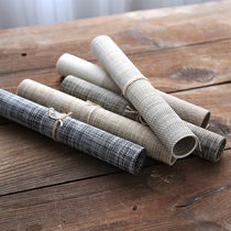 Sheli simple anti-wrinkle imitation hemp pvc waterproof meal mat Western cloth mat Table mat Insulation mat Bowl mat Pot mat coaster