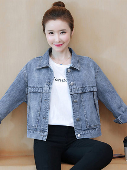 牛仔外套女2025春秋季新款时尚韩版宽松bf流行减龄夹克牛仔服短款