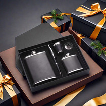 High-end imported 304 stainless steel wine bottle 8 ounces German quality solid color metal thickened small wine bottle outdoor portable