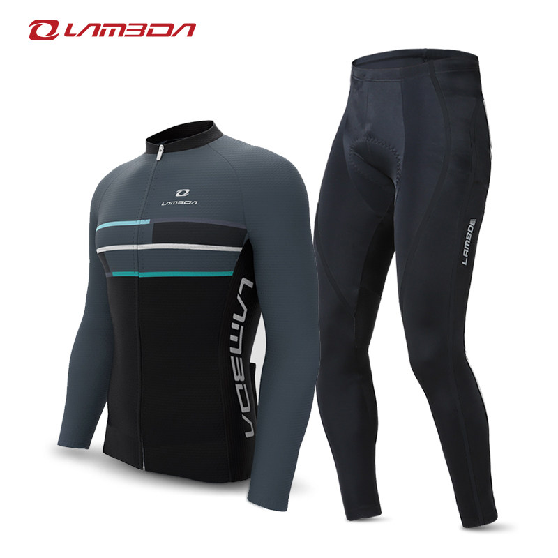 Lampada spring and summer cycling suit Men's top long sleeve trousers equipment suit Road mountain bike bicycle clothing