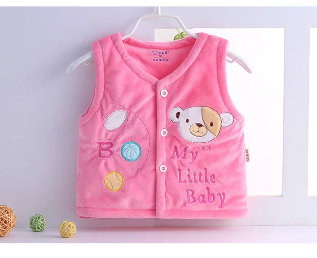 Mùa thu và mùa đông trẻ em áo len cardigan nam và nữ bé cộng với áo vest cotton ấm áp áo vest vai 0-1 áo sơ sinh cũ