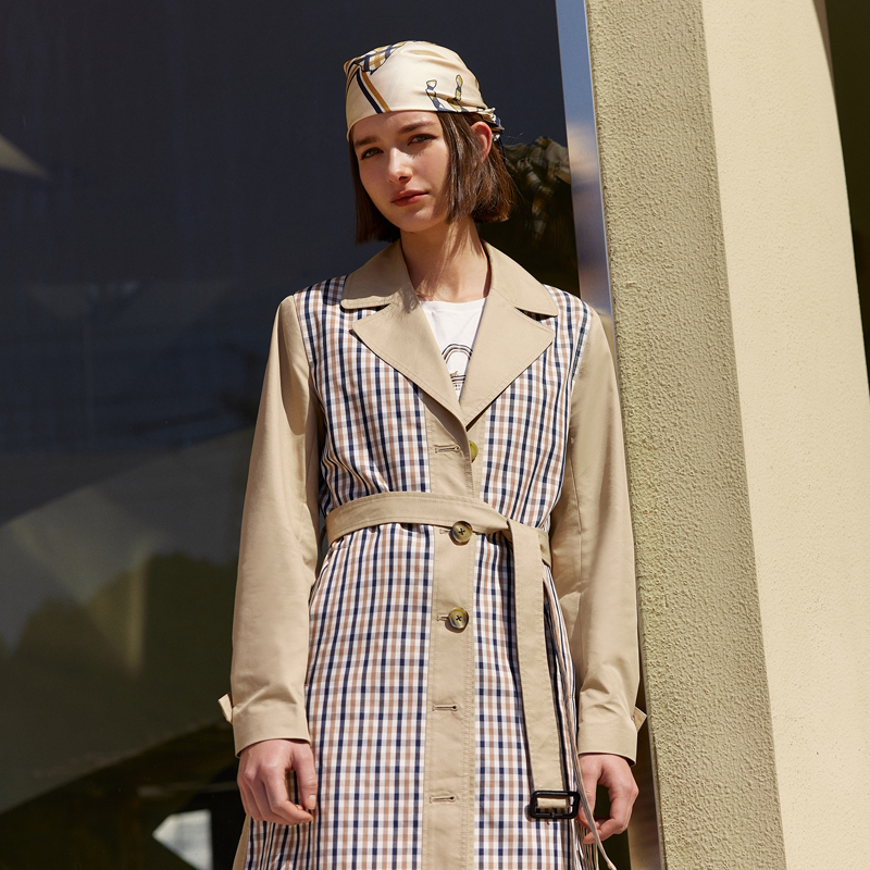 Aquascutum/Yageshidan Spring and Summer New Women's Fashionable Slimming Waist-Cinching Jacket Windbreaker Q47I6El011