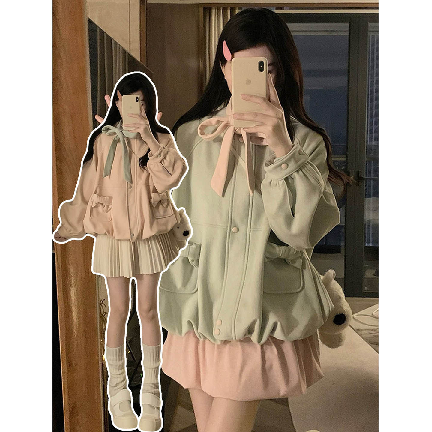 Absolutely gorgeous and beautiful short jacket with bow and flower bud design for women, a new style for early spring and autumn 2026, perfect for petite women.