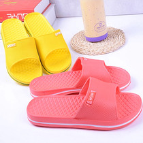 New mens and womens couple slippers summer home daily bath one-line lightweight plastic slippers flat bottom Chinese style