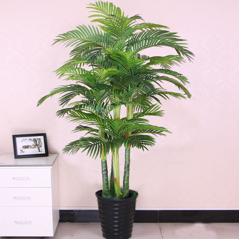 Suntree simulation green plant fake coconut tree room decorated with large simulation plant plastic tree furnished