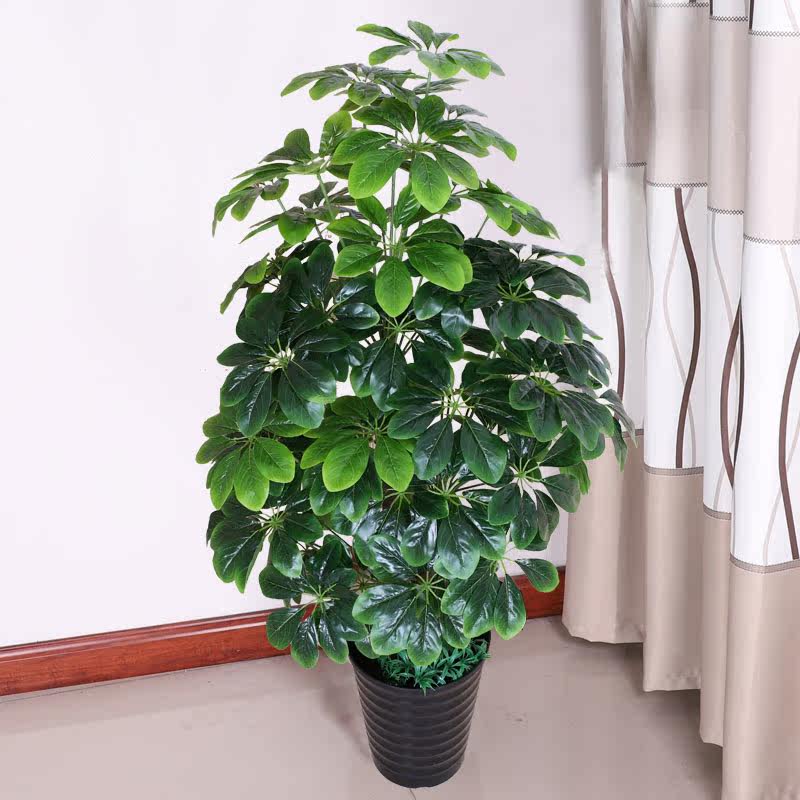 Fake Tree Hair Treasure Tree Fake Flower Indoor Living Room Floor Decoration Simulation Green Plant Potted Plastic Simulation Plant Money Tree