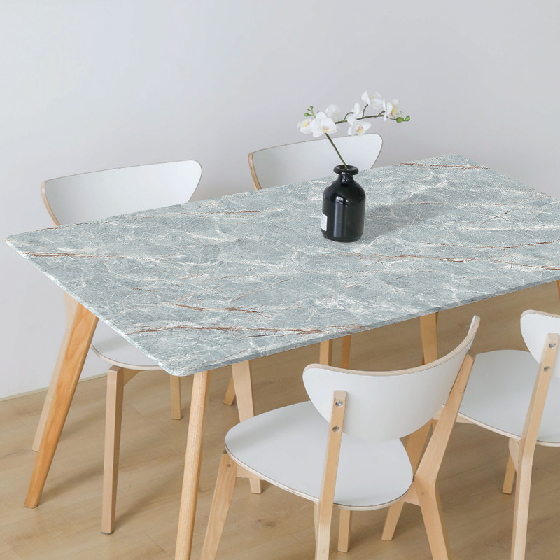 Dining table desktop waterproof, oil-proof, anti-scalding, disposable coffee table mat, self-adhesive countertop, refurbished PVC plastic desk, ins fabric
