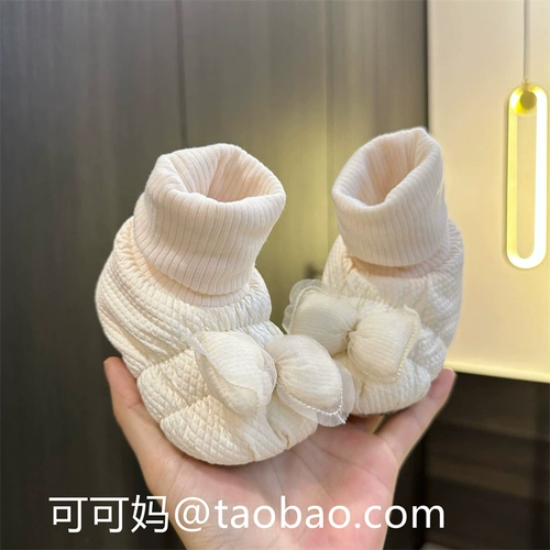 Демисезонные детские туфли для новорожденных для девочек, флисовая обувь для раннего возраста, 0-1 лет, мягкая подошва