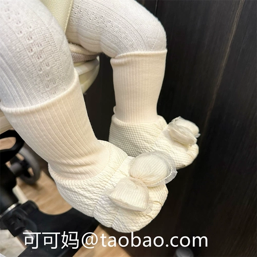 Демисезонные детские туфли для новорожденных для девочек, флисовая обувь для раннего возраста, 0-1 лет, мягкая подошва