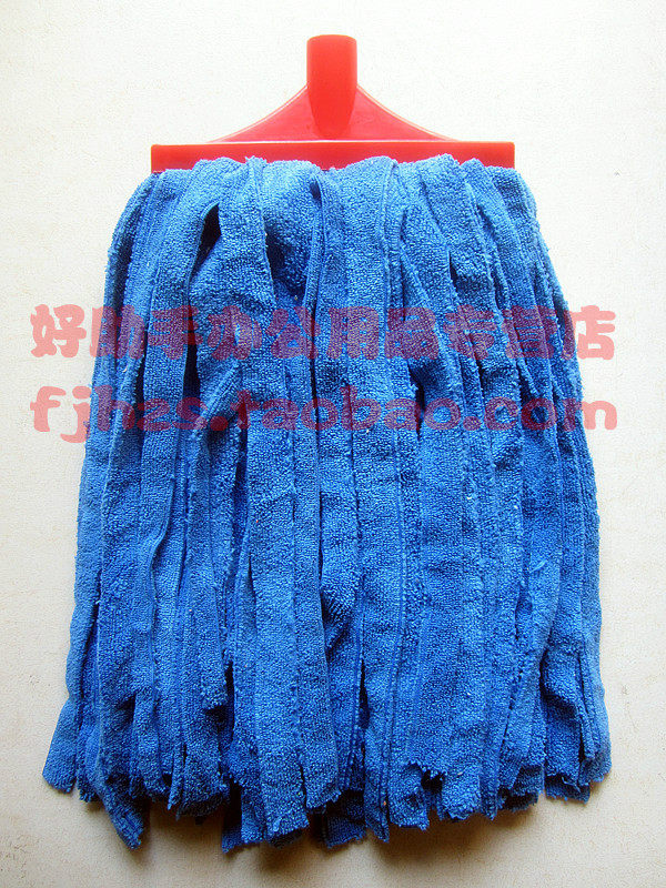 Uliya Absorbent Clean Mop Cloth Strip Mop 301 Wide Head Mop Pure Cotton Stainless Steel Rod Multicolored Random Hair