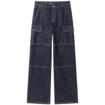 Miss Sixty2024 new autumn jeans womens work style pocket low waist straight trousers trendy cool casual