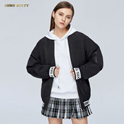 Miss Sixty Xuân Letter In dày Loose Casual Clip bông Coat bông ăn mặc Editing Woman