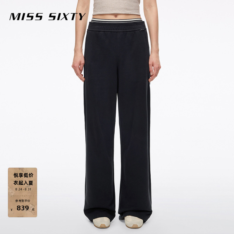 Miss Sixty 2026 Autumn New Sweatpants Straight-Leg Pants Sweatshirt Jacket Women's Logo Embroidery Sports Casual Miss Sixty 2026 Autumn New Sweatpants Straight-Leg Pants Sweatshirt Jacket Women's Logo Embroidery Sports Casual