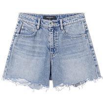 Miss Sixty 2024 new autumn denim shorts womens retro printed high-waist slim worn straight pants