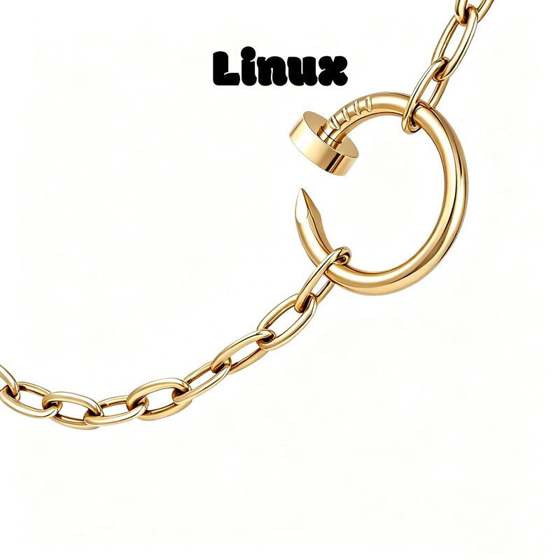 V Gold Thick Plated 18K High-End Top Version Juste Un Clou Spartan Thick Chain Full Diamond Nail Linux Necklace V Gold Thick Plated 18K High-End Top Version Juste Un Clou Spartan Thick Chain Full Diamond Nail Linux Necklace