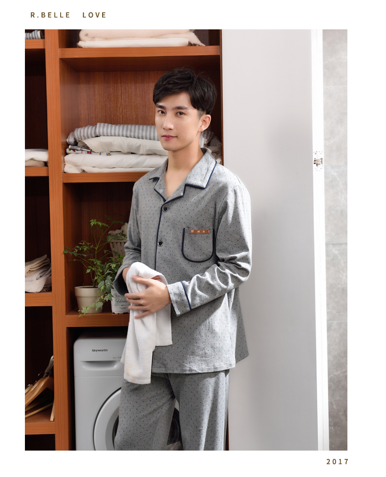 Pyjama pour homme en Coton à manches longues - Ref 2988263 Image 28