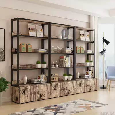 Household simple bookshelf bookcase shelf Multi-layer combination partition storage shelf Living room storage cabinet floor rack bookcase