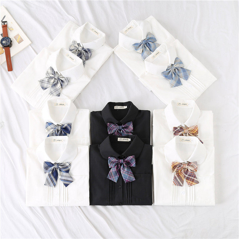 Shirt women's long-sleeved design sense niche 2022 new jk uniform student college wind top accordion pleated shirt