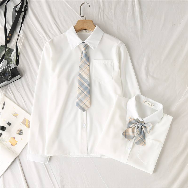 Jk Uniform Shirt for Women, Long-Sleeved, 2026 Spring/Summer/Autumn New Style, Loose-Fitting Student White Shirt, Base Layer Top, Japanese Style Jk Uniform Shirt for Women, Long-Sleeved, 2026 Spring/Summer/Autumn New Style, Loose-Fitting Student White Shirt, Base Layer Top, Japanese Style