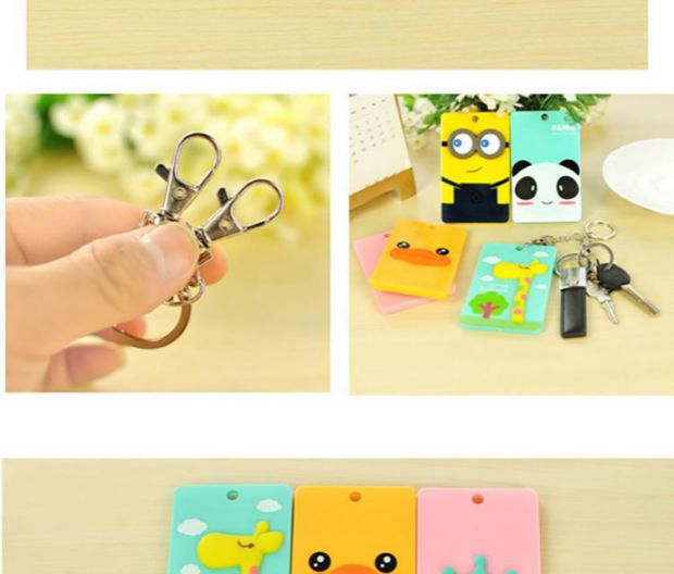 Phim hoạt hình Hàn Quốc dễ thương gói thẻ nhựa móc khóa sinh viên IC kiểm soát truy cập gói gói xe buýt vận chuyển thẻ chủ thẻ ngân hàng ví nam gucci