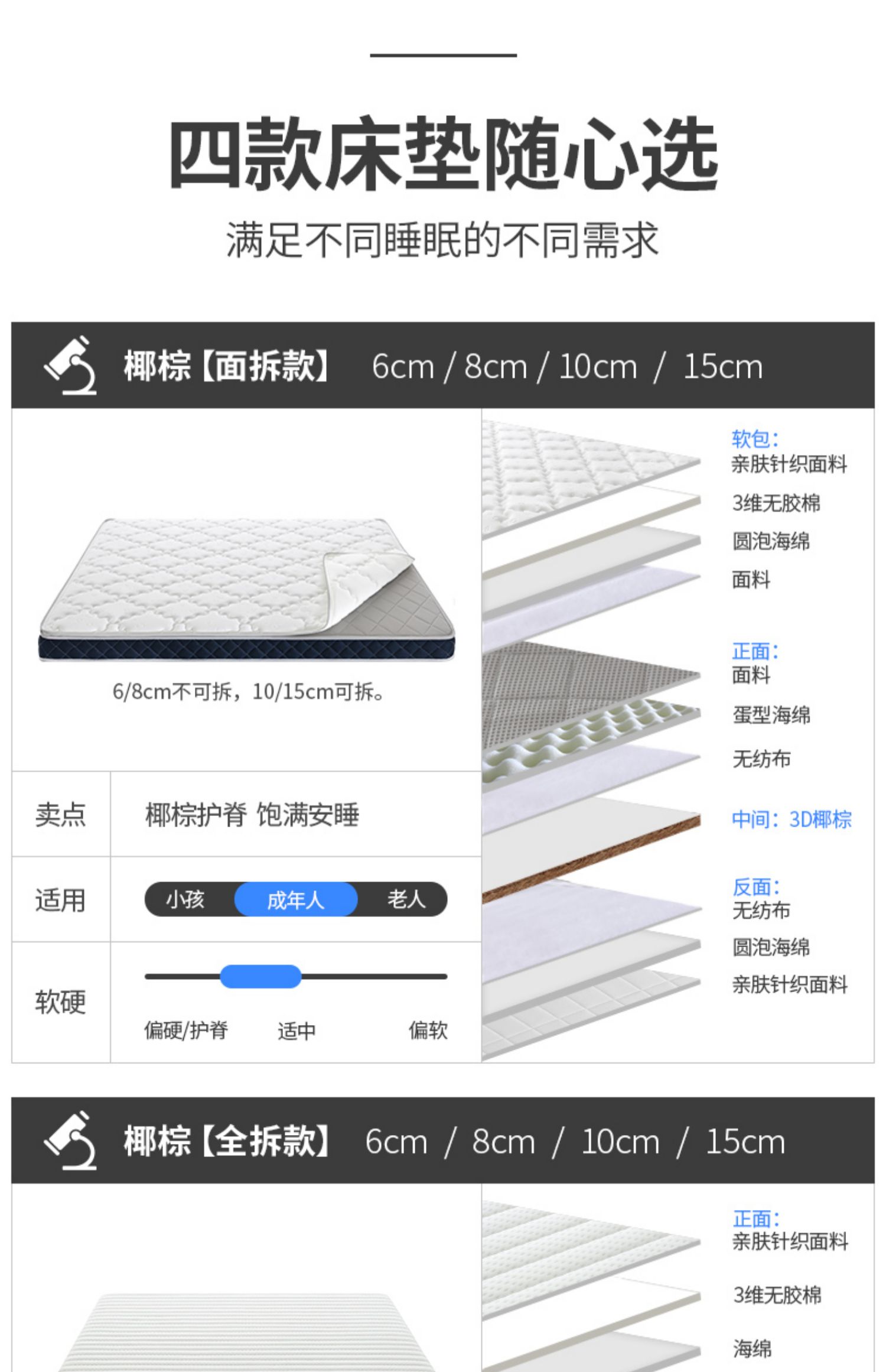 Xilinmen nệm hàng đầu cửa hàng dừa cọ cọ cứng Simmons 1.8m trẻ em nệm nâu giáo viên cao su pad - Nệm nệm ngủ
