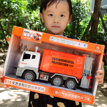 Inertial garbage truck sanitation cleaning sweeper childrens toy engineering vehicle oversized boy car model 3-6 years old