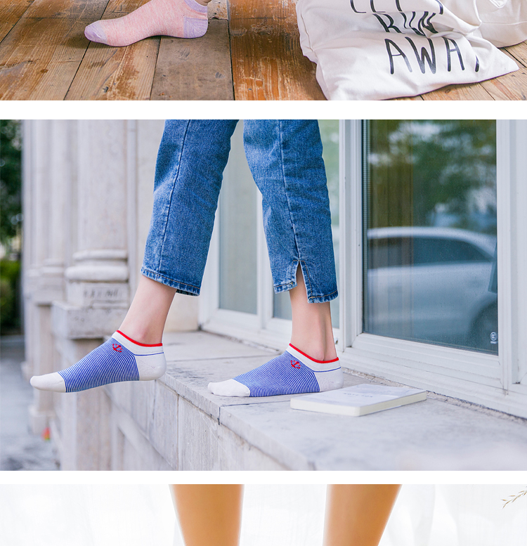 [Mua một nhóm để gửi một nhóm] Vớ mùa xuân phụ nữ thấp để giúp đỡ nông sinh miệng vớ cotton vớ vớ thuyền nữ dễ thương vớ nike chính hãng