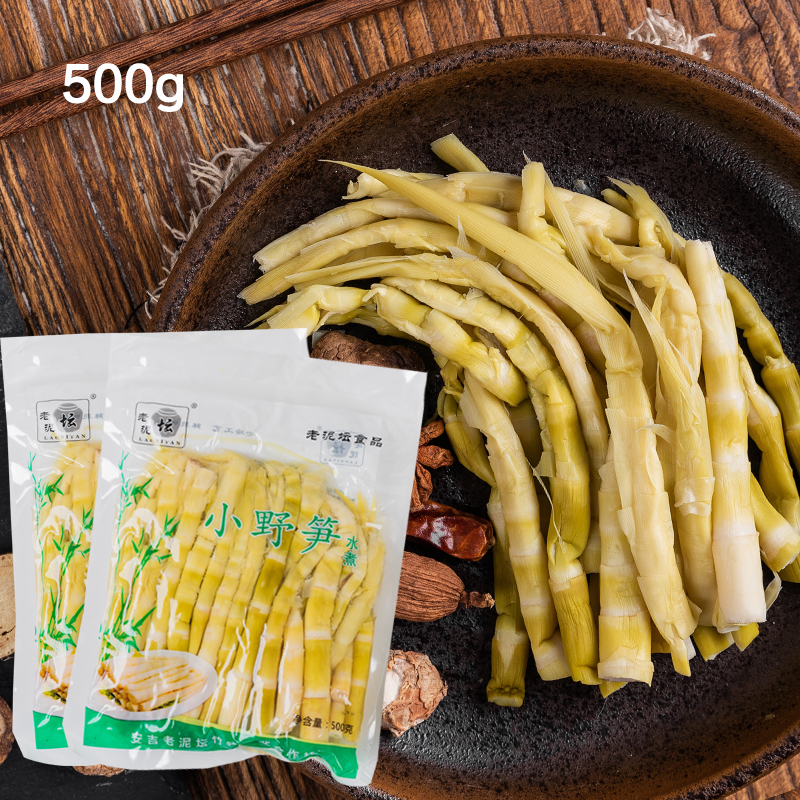 Wild bamboo shoots fresh hot pot with small wild shoots of asparagus and dried asparagus with dried asparagus, home-made small packaging hot pot tender shoots