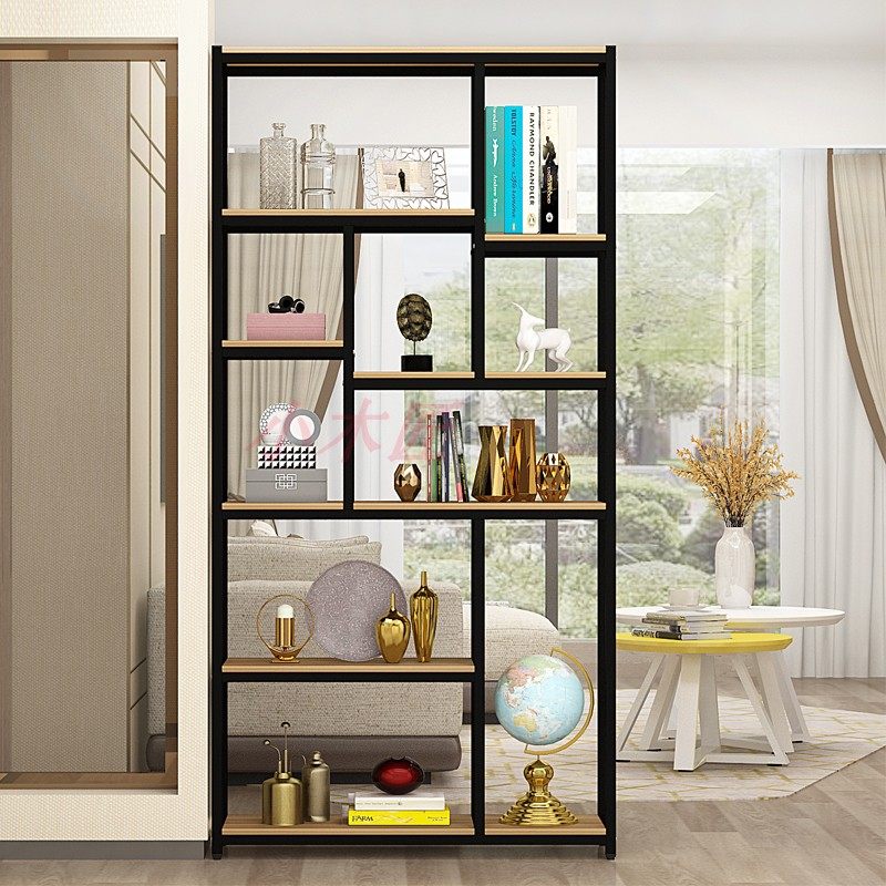 Iron Art Bookshelves Partition shelf Living room minimalist show shelf Hyun Guan Screen Bogu Display Racks Multifunction Shelving