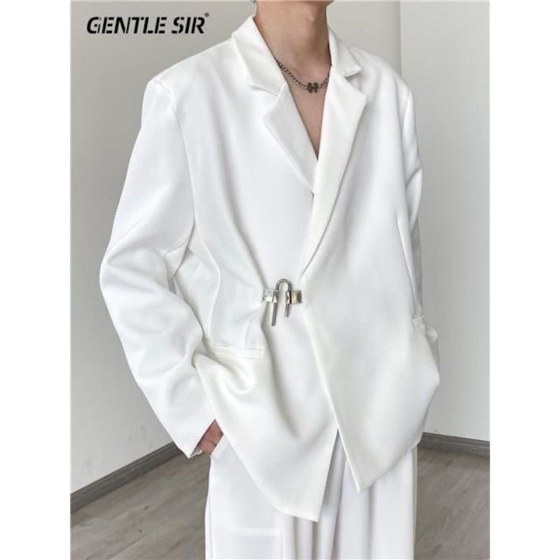 Casual Blazer for Men, Spring and Autumn, High-End Design, Niche, ins Trendy, Cool and Handsome Men's White Suit