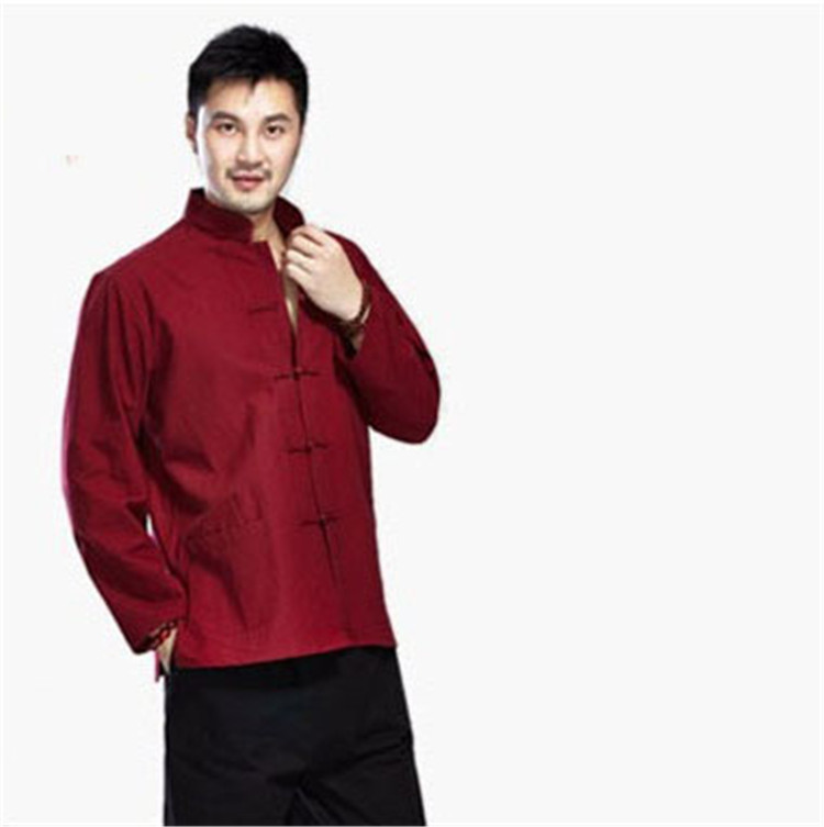 Chất liệu cotton thô cũ khóa tay nút khóa Tang phù hợp với trang phục dân tộc Trung Quốc quần áo nam giá trọn gói! quần thô nam