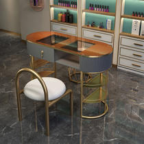 Internet celebrity light luxury ins style manicure table economical glass single manicure table Nordic simple manicure shop beauty salon