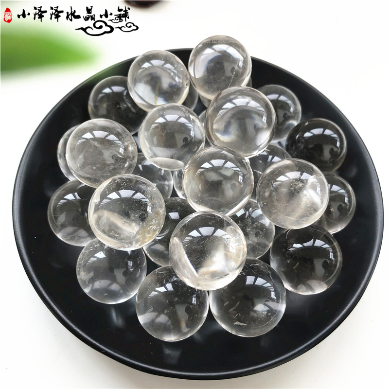 Diameter 22-23mm pure natural white crystal ball small round ball natural crystal pendulum decorated with high purity crystal ball