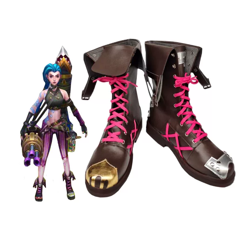 Arcane Jinx cosplay shoes, League of Legends cosplay — main view