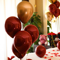 ins creative gem Ruby red pomegranate red balloon wedding birthday party wedding romantic wedding room decoration