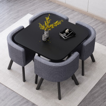 Simple reception negotiation table and chair combination Shop meeting table and chair Lounge area Office leisure small round table table