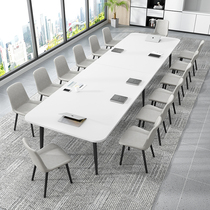Conference Table Long Table Fashion Brief Modern White Large Office Negotiate Table And Chairs Combined Library Rectangle