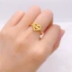 Nhẫn vàng cát nữ Thời gian dài không phai Thời trang Hàn Quốc Trang sức vàng châu Âu Trang sức mạ vàng Nhẫn vàng giả sống nhẫn doji