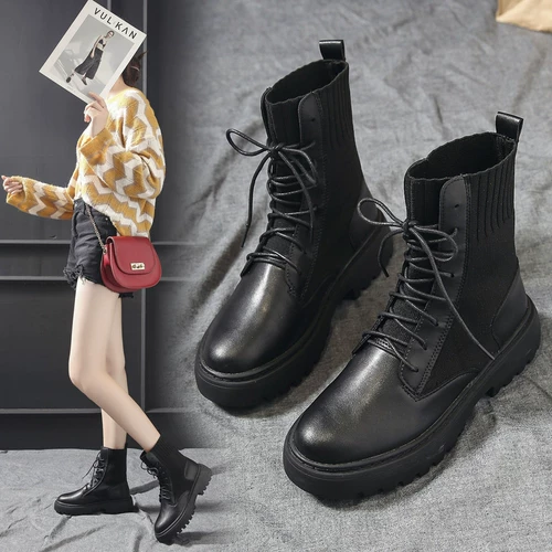 Martens, модные осенние короткие сапоги в английском стиле на платформе, ботинки, 2020 года, в британском стиле