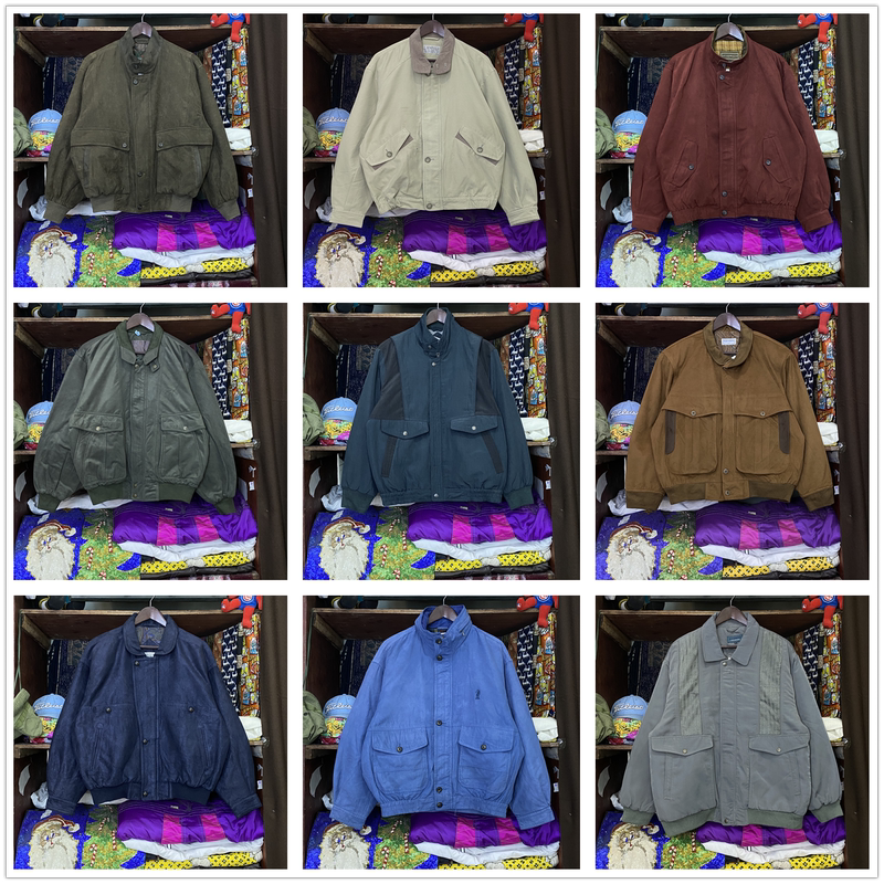 Vintage Japanese Harajuku Harrington Loose-Fitting Hong Kong Style Dad-Style Second-Hand Executive Jacket for Men and Women L57